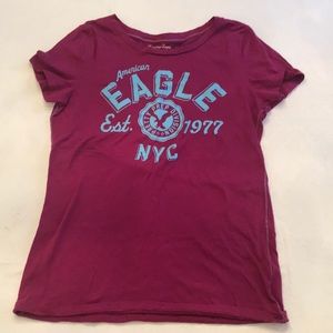 American Eagle Plum & Teal TShirt